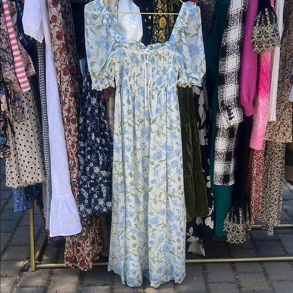 Hill House Home Floral Blue and White Dress XXS - Picture 1 of 1